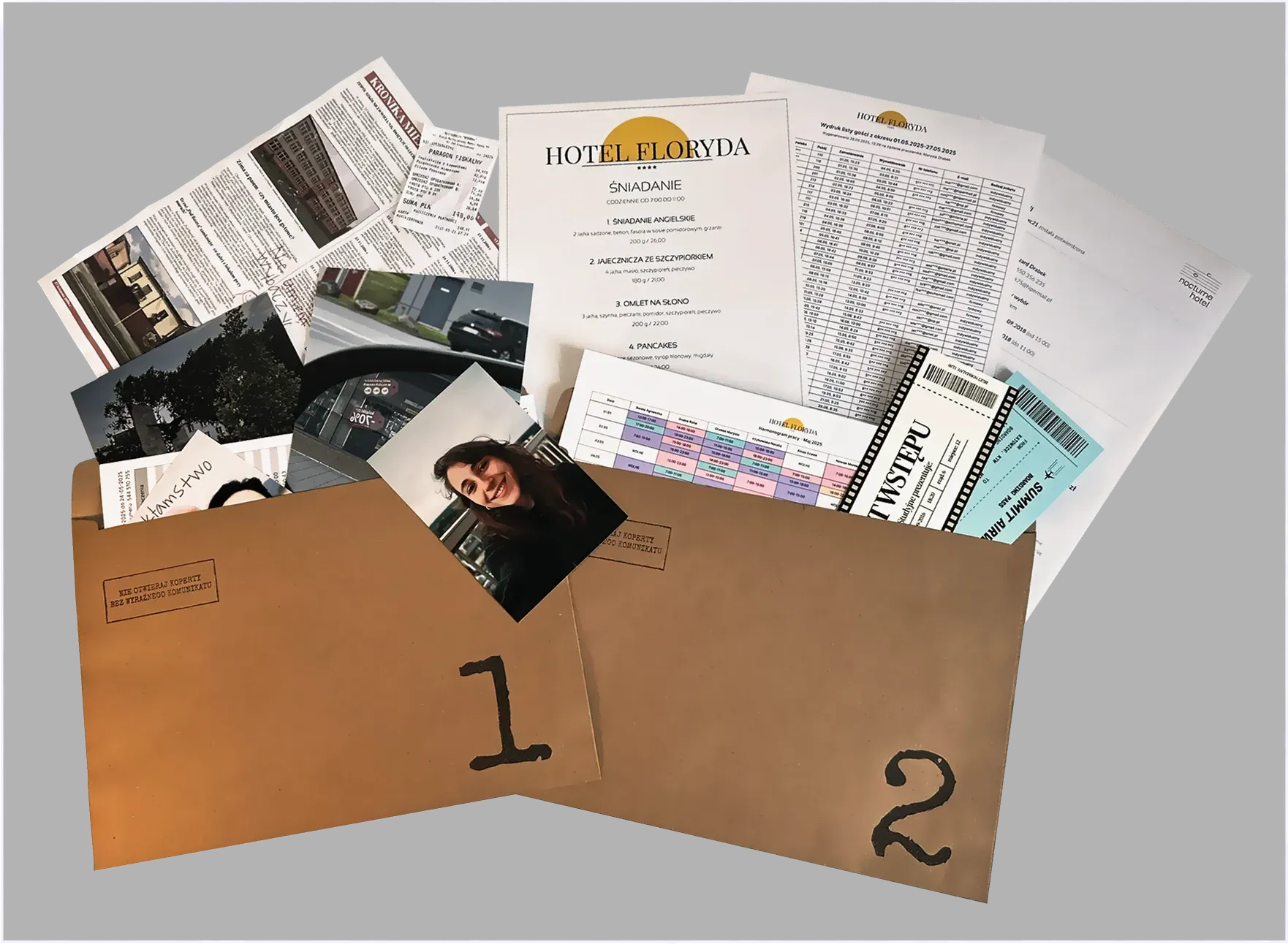 Koperty z zawartością